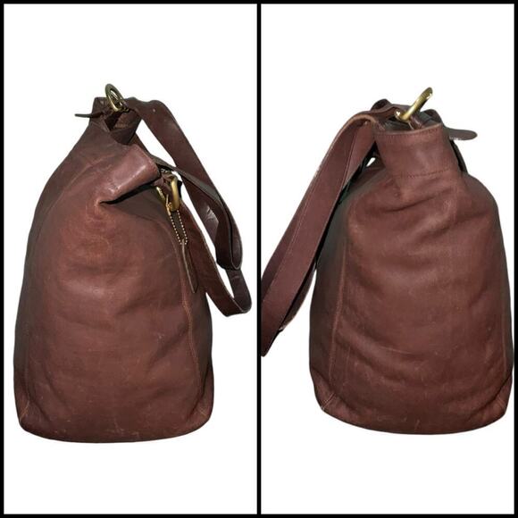 Vintage COACH Waverly XL Leather Tote Bag Brown Mahogany - Picture 4 of 15